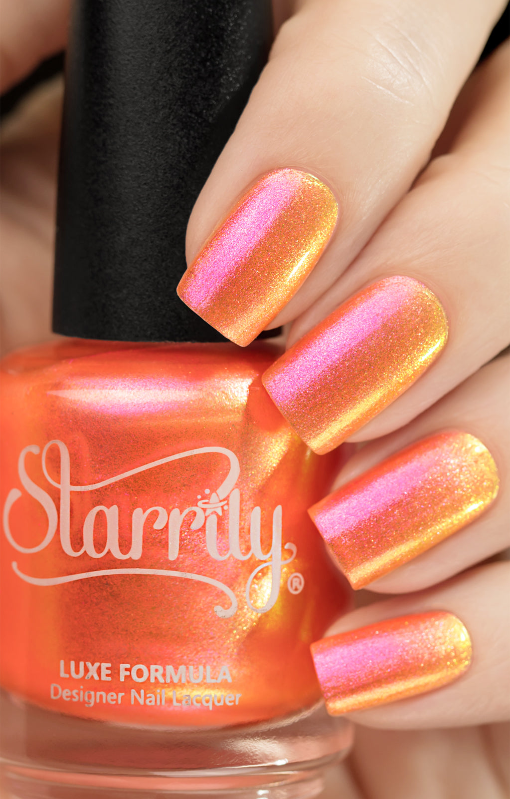 Bright peachy pink nail polish - Sugar Rush - ella+mila